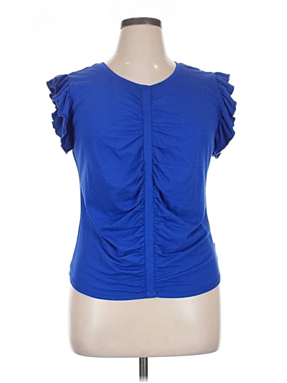 Robert Rodriguez Blue Ruffled Sleeve Women’s Top